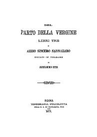 Parto della vergine : libri tre