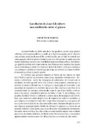 Los diarios de Juan Gil-Albert: una meditación sobre el género