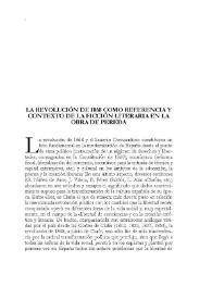 La Revolución de 1868 como referencia y contexto de la ficción literaria en la obra de Pereda