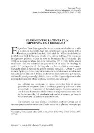 Clarín entre la tinta y la imprenta: una biografía