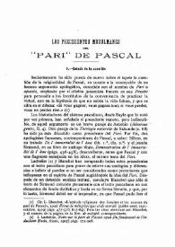 Los precedentes musulmanes del «Pari» de Pascal