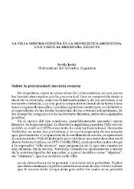 La villa miseria porteña en la novelística argentina. Una visita al museo del siglo XX