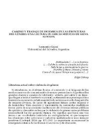 Camino y trabajo de hormiga en las fronteras del género. Una lectura de 