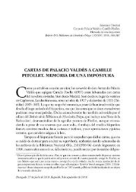 Cartas de Palacio Valdés a Camille Pitollet. Memoria de
una impostura