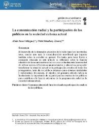 La comunicación radial y la participación de los públicos en la sociedad cubana actual