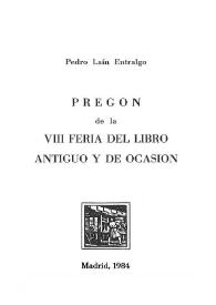 Pregón de la VIII Feria del libro antiguo y de ocasión