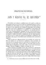 Arquitectos montañeses. Juan y Rodrigo Gil de Hontañón