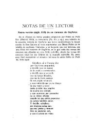 Notas de un lector: Nueva versión (siglo XVI) de un Romance de Gayferos