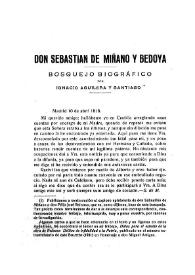 Don Sebastián de Miñano y Bedoya. Bosquejo biográfico