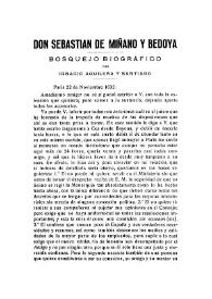 Don Sebastián de Miñano y Bedoya. Bosquejo biográfico [1832-1833]