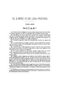 El libro III de los Fastos de P. Ovidio Nasón (conclusión)