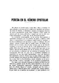 Pereda en el género epistolar