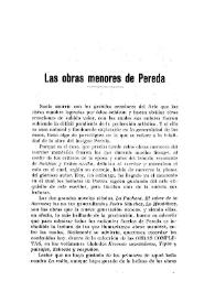 Las obras menores de Pereda