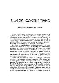 El hidalgo cristiano. Ideas religiosas de Pereda