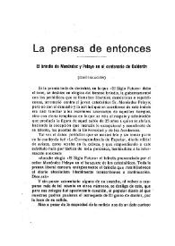 La prensa de entonces. El brindis de Menéndez y Pelayo en el centenario de Calderón (continuación)