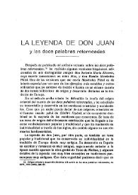 La leyenda de Don Juan y las doce palabras retorneadas