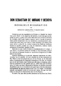 Don Sebastián de Miñano y Bedoya. Bosquejo biográfico