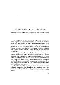 Un epistolario y unas elecciones. Menéndez Pelayo. Martínez Vigil. La Universidad de Oviedo