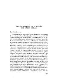 Cuatro facetas de D. Ramón del Valle Inclán