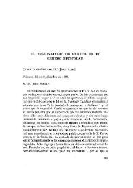 El regionalismo de Pereda en el género epistolar