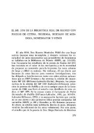 El ms. 1578 de la Biblioteca Real de Madrid con poesías de Cetina, Figueroa, Hurtado de Mendoza, Montemayor y otros