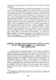 Samuel Ramos: influencia de Adler y Jung en su estudio sobre el carácter del mexicano