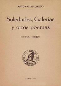 Soledades, galerías  y otros poemas
