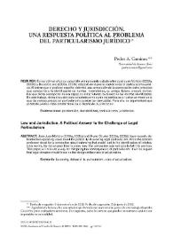 Derecho y jurisdicción. Una respuesta política al problema del particularismo jurídico
