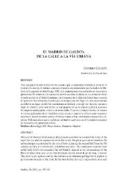 El Madrid de Galdós: de la calle a la vía urbana