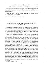 Los emigrantes rusos en las novelas de Baroja