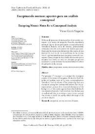 Exceptuando normas: apuntes para un análisis conceptual