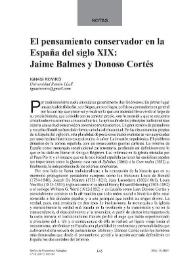 El pensamiento conservador en la España del siglo XIX: Jaime Balmes y Donoso Cortés