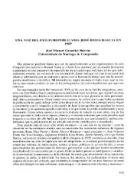 Una voz del exilio republicano: José Rubia Barcia en 1985