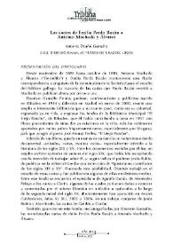 Las cartas de Emilia Pardo Bazán a Antonio Machado y Álvarez