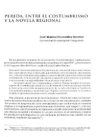 Pereda, entre el costumbrismo y la novela regional