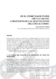 En el cómic nadie puede oír tus gritos: a propósito de las adaptaciones del cine al cómic