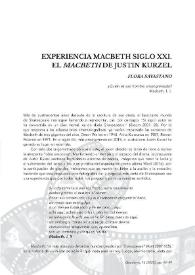 Experiencia Macbeth siglo XXI. El 