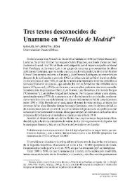 Tres textos desconocidos de Unamuno en 