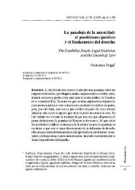 La paradoja de la autoridad: el positivismo jurídico y el fundamento del derecho