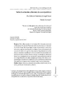 Sobre la solución coherente de casos jurídicos