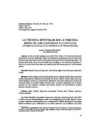 La técnica epistolar en la tercera serie de los 