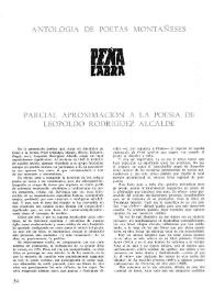 Parcial aproximación a la poesía de Leopoldo Rodríguez Alcalde