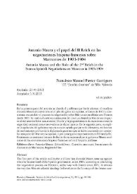 Antonio Maura y el papel del II Reich en las negociaciones hispano-francesas sobre Marruecos de 1903-1904