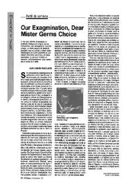 Our Exagmination, Dear Mister Germs Choice