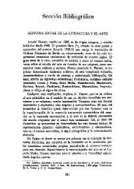 Historia social de la literatura y el arte