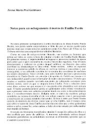 Notas para un achegamento ó teatro de Emilia Pardo