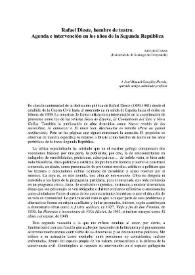 Rafael Dieste, hombre de teatro. Agenda e intervención en los años de la Segunda República