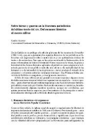 Sobre héroes y guerras en la literatura periodística del último tercio del siglo XIX. Del romance histórico al cuento militar