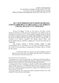 El costumbrista montañés Domingo Cuevas (1830-1907) y su relación con Pereda: cartas, textos y un prólogo