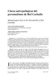 Claves antropológicas del personalismo de Rof Carballo